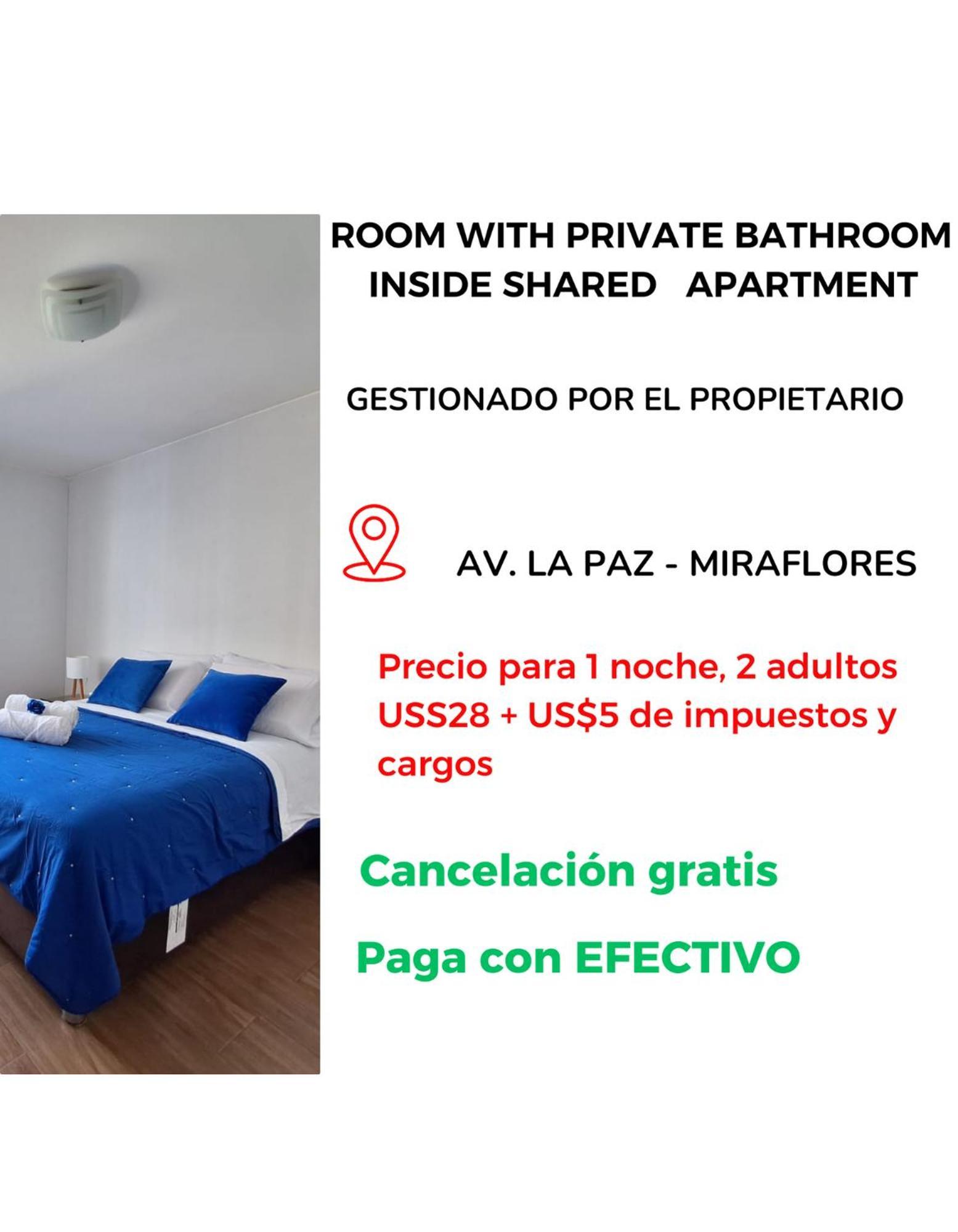 Habitacion Bano Propio La Paz 1 Lima Dış mekan fotoğraf